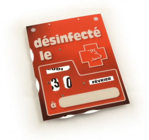 PLAQUE DESINFECTE LE